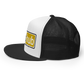 Flat Trucker Hat (White/Black)